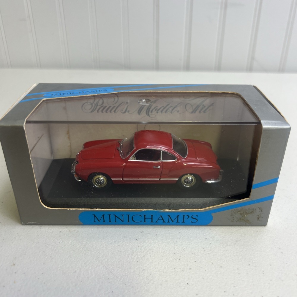 Red Minichamps 1:43 VW Volkswagen Karmann Ghia Coupe/Paul's Model Art Diecast